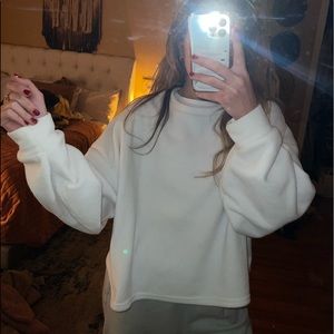 Cropped Fleece Sweater/Crewneck